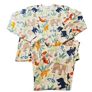 Landry’s Colorful Jungle Animal Print Pajama Cotton Sleepwear Set size 2XL